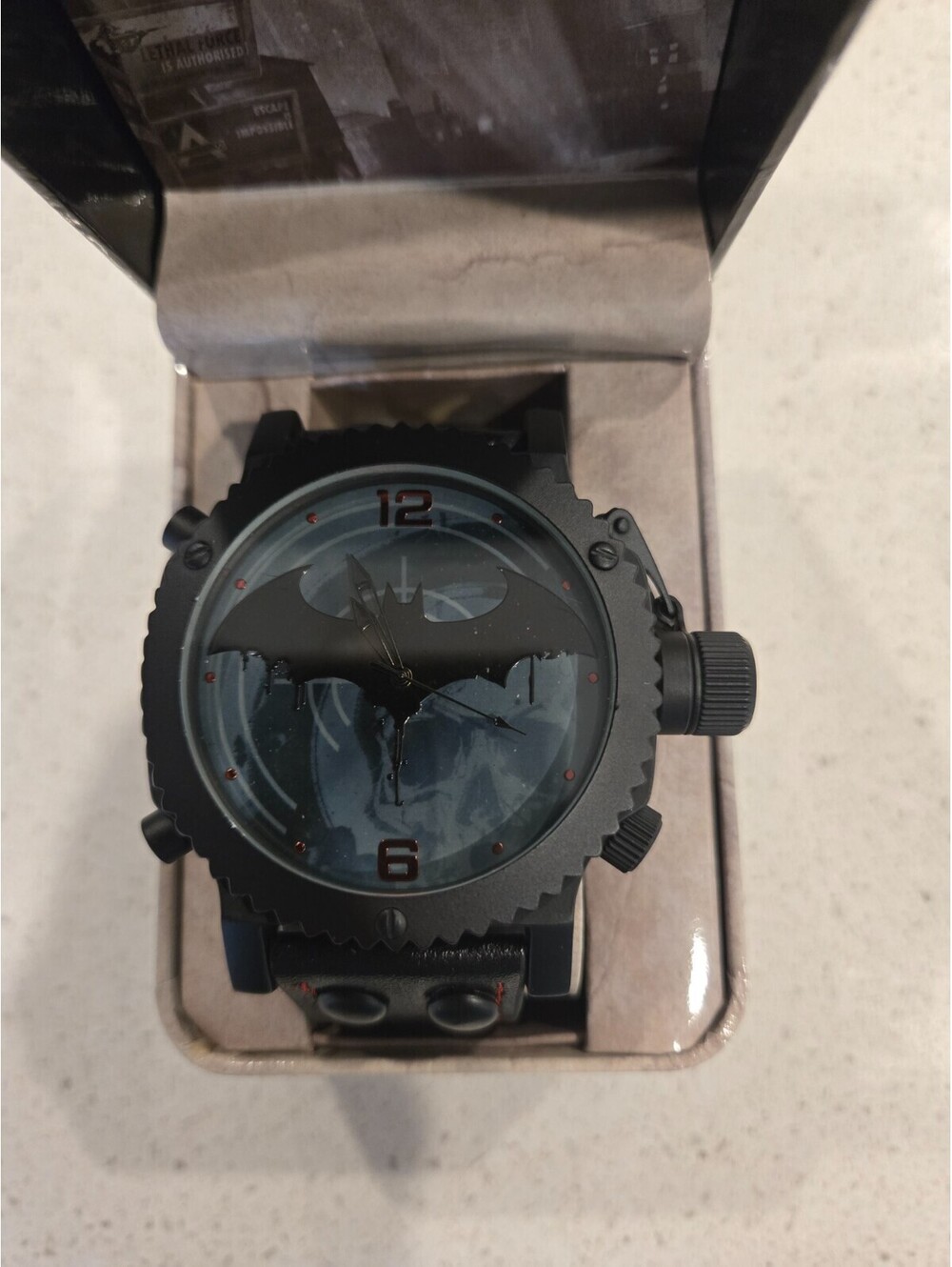 Accutime DC Comic - Batman Arkham City Mens Watch in Black